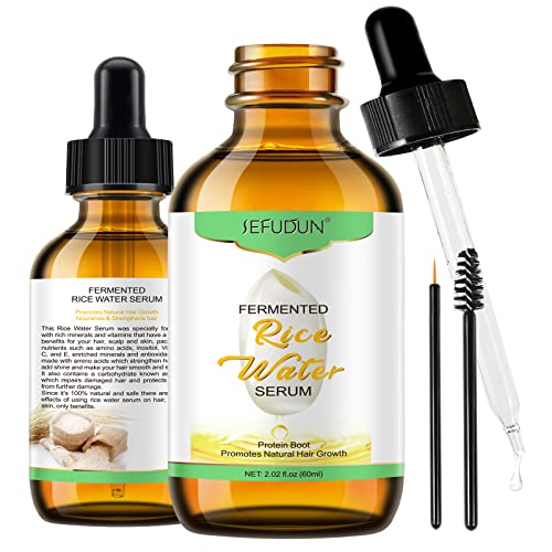 Rice Water For Hair Growth, Thickness, Strength, Shine -100% Pure Natural Leave-In Conditioner For Scalp, Dry Split End Moisturizer–Natural Hair Moisturizer&Conditioner With Vitamin&Mineral,2.02 Fl.oz #TOP21