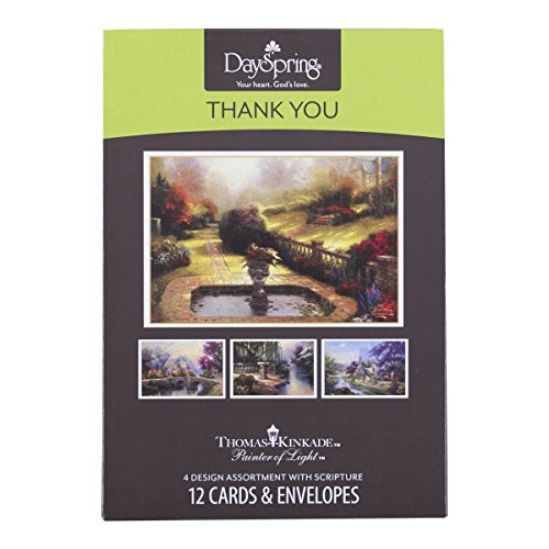 Dayspring - Thomas Kinkade - Thank You - 12 Boxed Cards, Kjv (51855), Multi #TOP1