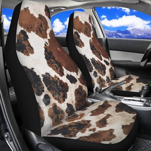 Housse de sieges auto pour masquer l'usure des sièges avant de voiture avec style vache