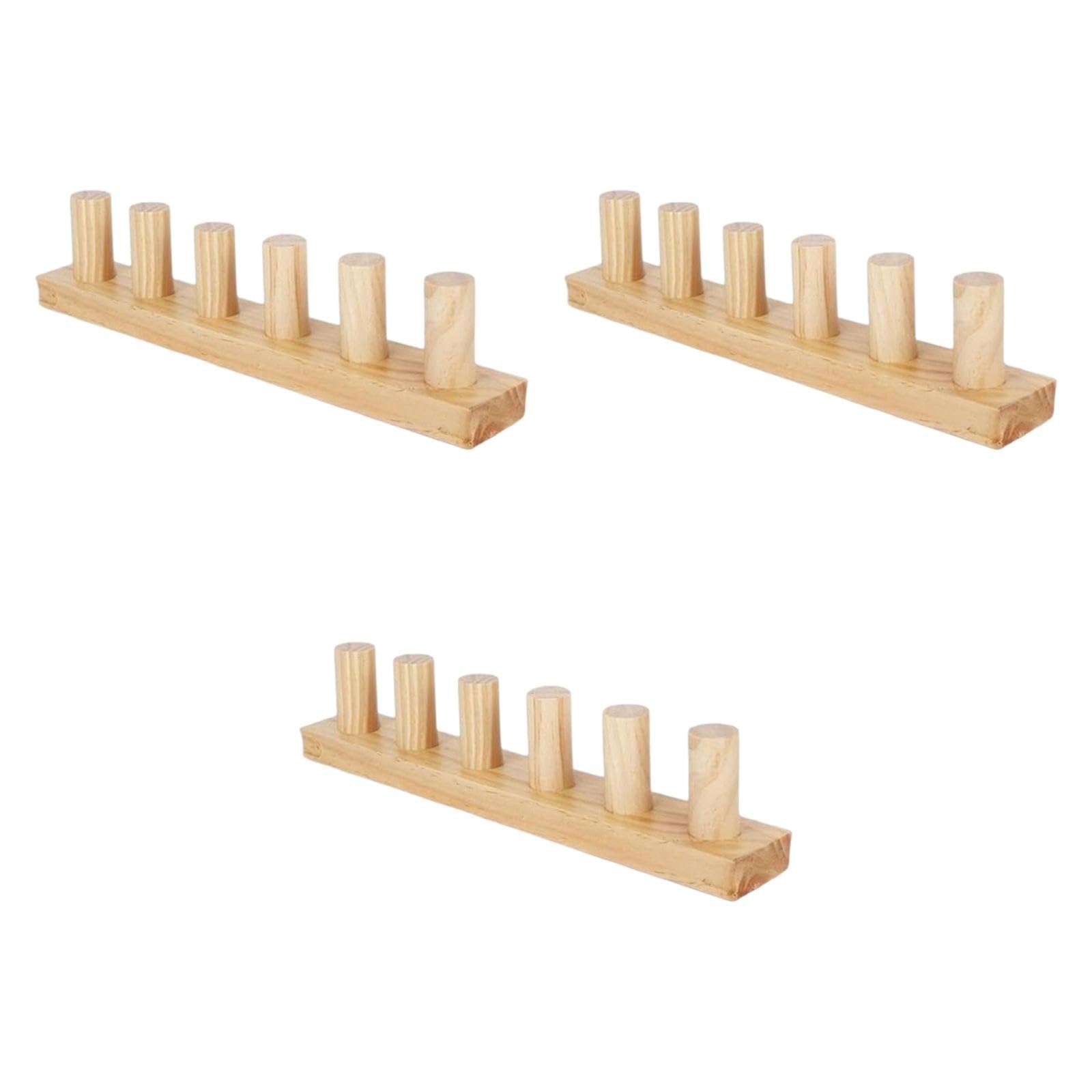 Métier à Tricoter, Kit de Tricot à La Main pour Débutants, Portable, pour La Confection de Couvertures, en Bois, Réutilisable, Accessoire de Cadeaux A, 3 Pièces