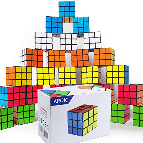 AROIC Mini Cube, Puzzle Party Toy,21pack, Eco-Friendly Material with Vivid Colors,Party Favor School Supplies Puzzle Game Set for Boy Girl Kid Child, Magic Cube Goody Bag Filler Birthday Gift .