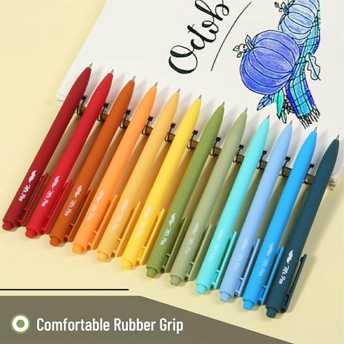 Image of Mr. Pen- Retractable Gel Pens, 12 Pack, Winter Forest Color Inks | Fine Point 0.5mm, Fast Dry, Smooth Writing, Cute Pens for Drawing, Writing Planner and School Supplies