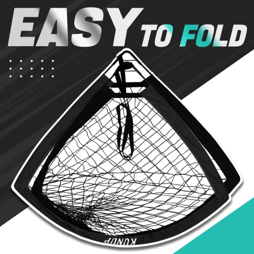 Kunup Portable Kid Soccer Goal Net 9X5Ft Large Folding Soccer Goal Net For Backyard With Carrying Bag For Youth And Adult… (6X4Ft, Black) #TOP5