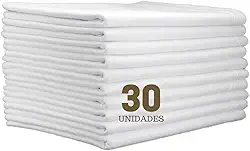 Pano de Prato Branco Liso 30 unidades Pano de Copa Cozinha Guardanapo Louça Premium