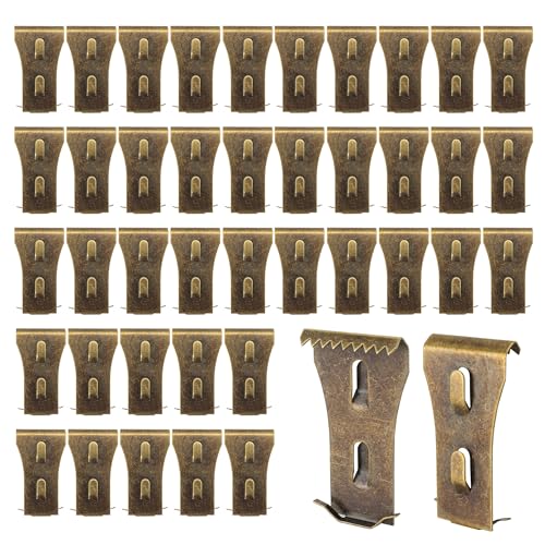 Image of 50 Pack Brick Hook Clips Heavy Duty Brick Hooks Brick Clips for Hanging Outdoors, Brick Hanger Wall Clips Fits 2-1 /4 to 2-3 /8, No Drill