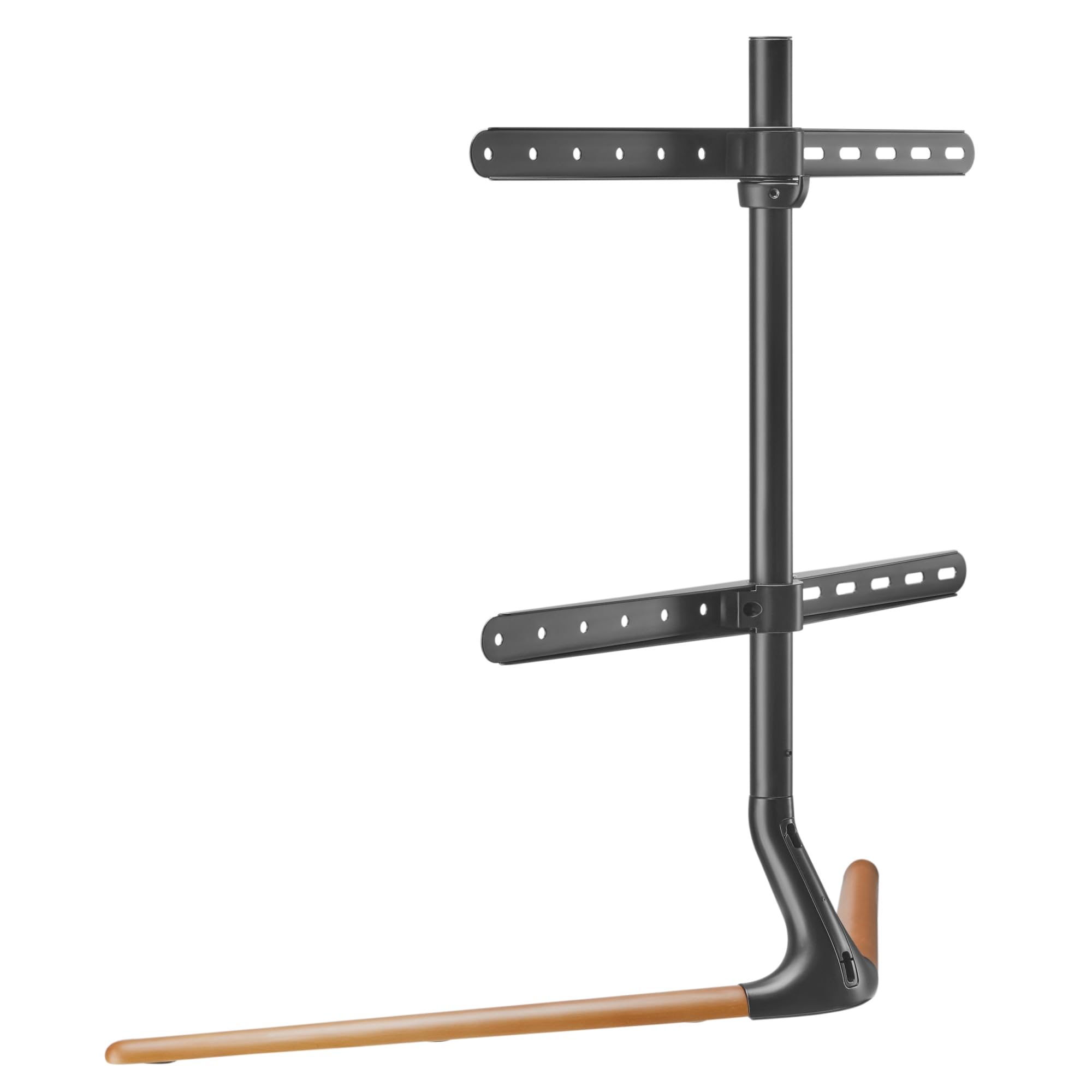 pro.tec Support TV Écrans Jusqu'à 70 Pouces VESA de 200 x 200 à 600 x 400 mm Capacité de Charge 40 kg Pivotant de +70° à -70° Acier Aluminium Hêtre 77 x 97 x 35 cm Noir Effet Bois