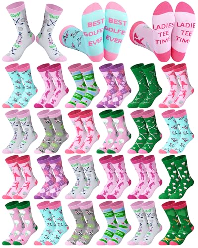 Patelai 24 Pairs Funny Golf Socks