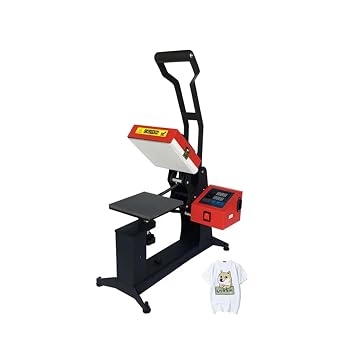 Heat Press Machine Heat Transfer Press Machine Automatic Hat Cap Heat Press, Printer Label Transfer Stamping Sublimation Machine, DIY Advertising Digital Display Clamshell Cell Phone Case for T-shirt