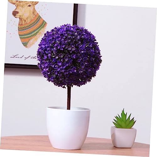 Cabilock Plant Balls Decorative Bonsai Planter Pot Plants Indoor Artificial Decoration for Home Indoor Plant Pots Plant Pots Indoor Home Decor Planter Pots Household Purple Small Plant