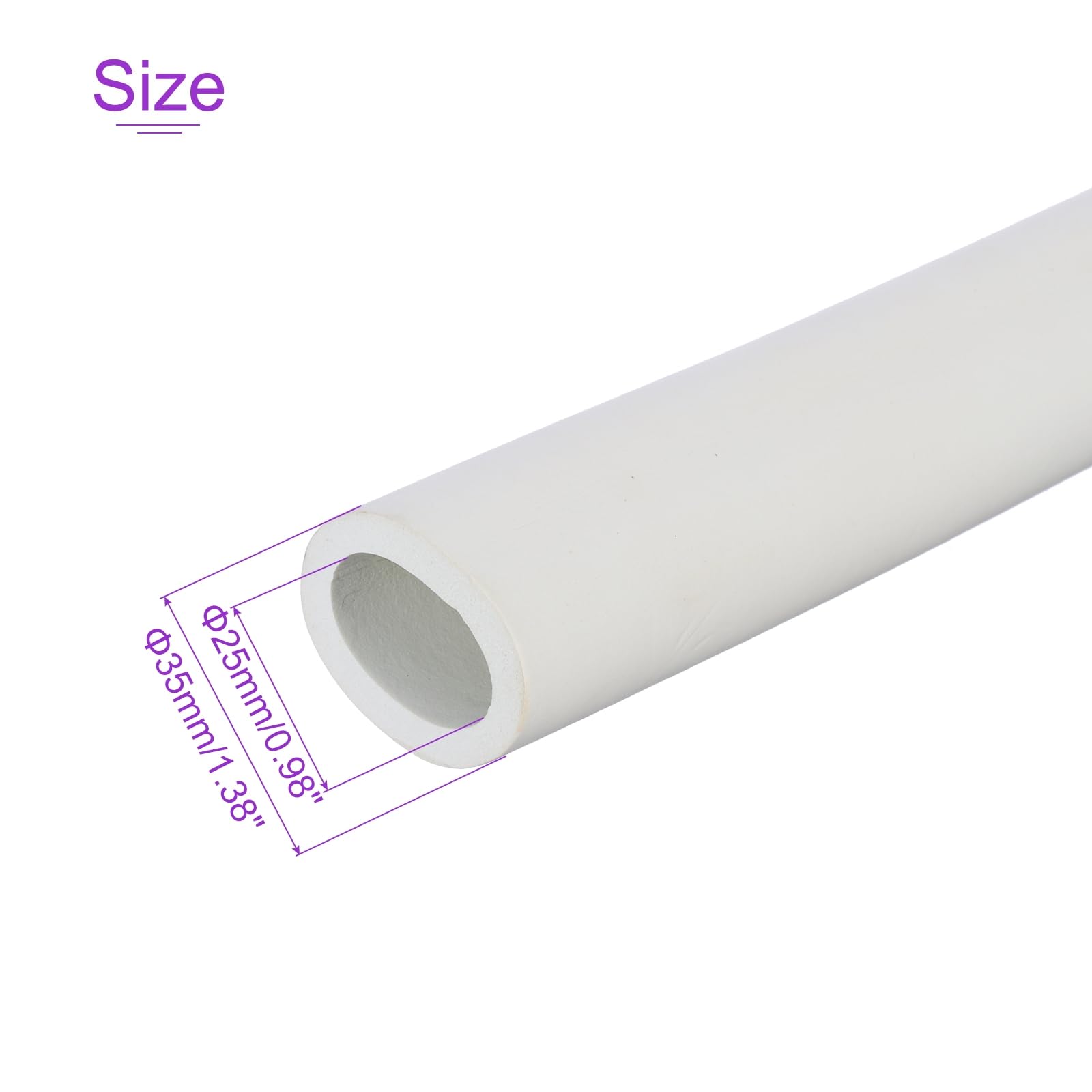 DMiotech Pipe Insulation Tube 25mm(1") ID x 5mm Thick 24" Foam Grip Pipes Wrap Closed Cell Foam Tubing Non-Slip for Utensil Tools Handle Support 0.61m - Image 3