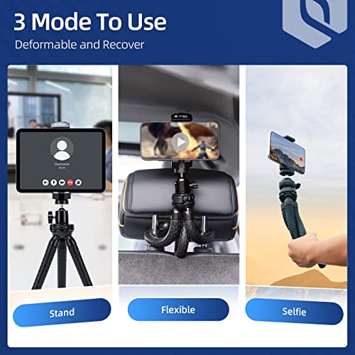 Fotopro ipad Tripod 360 Degree Ball Head for Camera Cold Shoe Tablet Phone Tripod Mount Flexible Tripod Stand for Video Recording Vlogging Selfie Live Streaming Makeup