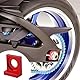 Enwye 2-teiliges Set mit Motorrad-Kettenspannern mit 15 mm Lochdurchmesser, Mountainbike-Kettenspanner, geeignet für 50 CCM, 70 CCM, 90 CCM, 110 CCM, 125 CCM (rot)