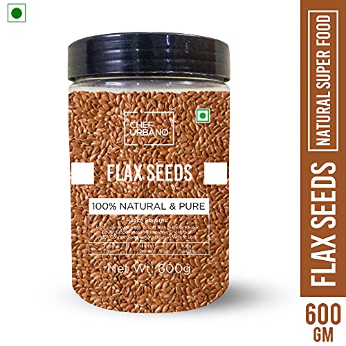 Image of Chef Urbano Flax Seeds 600g | Alsi Seed | Raw and Natural | Immunity Booster | Rich in Protein and Fiber | Seeds for Eating | Diet Food
