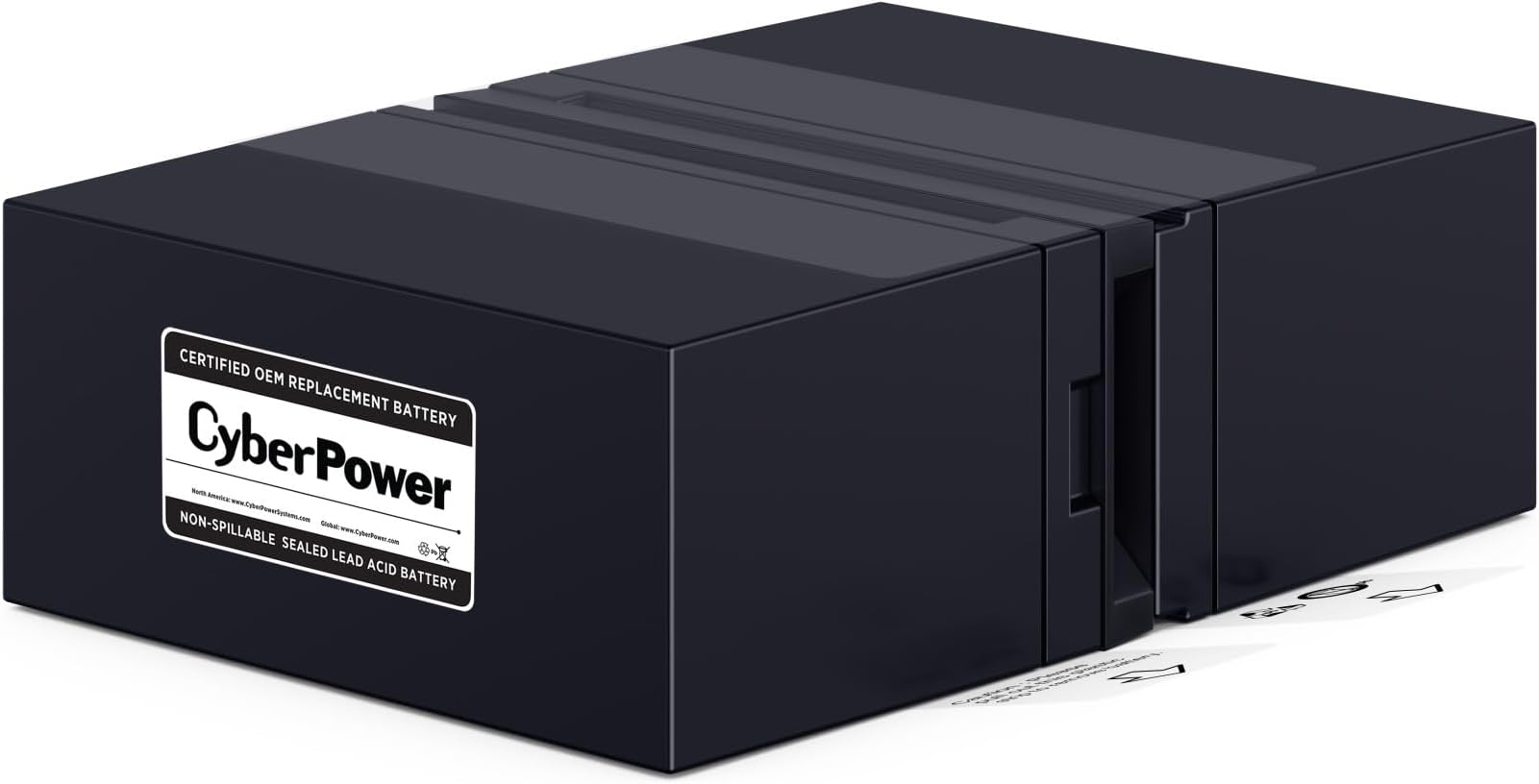 CyberPower RB1280X2B UPS Replacement Battery Cartridge, Maintenance-Free, User Installable, 12V/8Ah