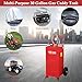 TUFFIOM 30 Gallon Portable Gas Caddy with Wheels,Fuel Storage Tank, Gasoline Diesel Can with Fuel Transfer Rotary Hand Siphon Pump for Automobile ATV Car Mower Tractor Boat Motorcycle,Red