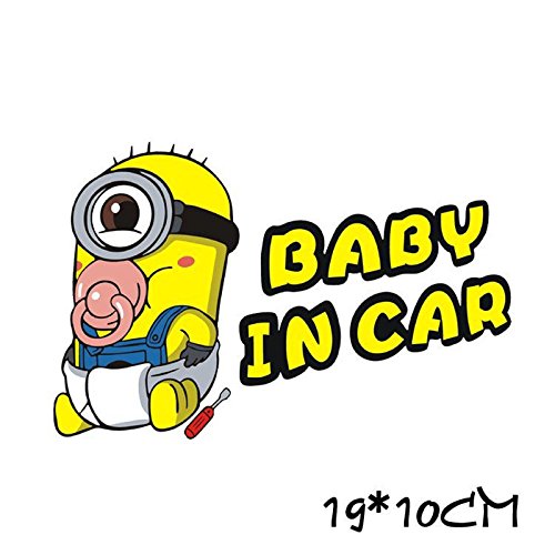 Preisvergleich Produktbild Out24© Minion Baby in car Sticker 19x10cm
