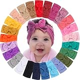 ALinmo 25PCS Baby Nylon Headbands Soft Hairbands Hair Bow Elastics for Baby Girls Newborn Infant Toddlers Kids