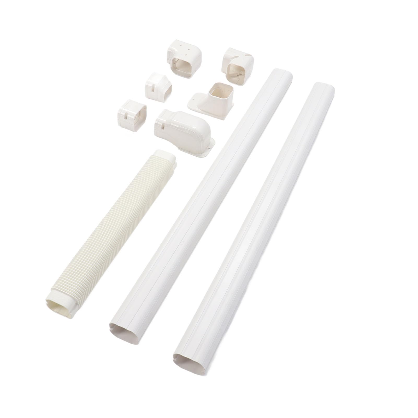 FTVOGUE Klimaanlage Dekorative PVC Leitungsabdeckungsset, Mini Split Wärmepumpen Rohrabdeckung mit Neutralem Beigeton für 1-2 AC Rohrschutz