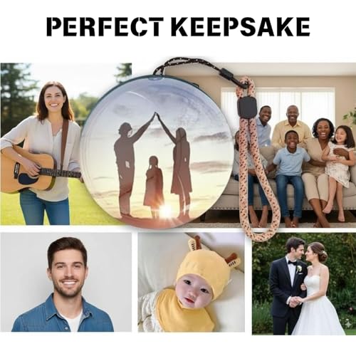 Image of Memory Orb Ball - 2.7 inch Crystal Ball Video Player, Core Memory Orb Christmas Ornament, Uploadable Videos & Photos, DIY Gift for Anniversary, Birthday (Blue)