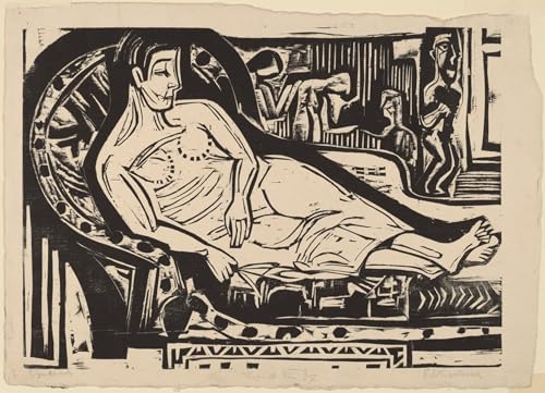 Cuadro sobre lienzo de Ernst Ludwig Kirchner paisaje montañoso decoración de oficina de 60x90cm