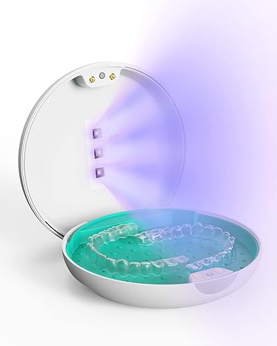 VEAMOR Funda de retención UVC actualizada funda compatible con Invisalign de 500 mAh alimentada por batería con bolsa de viaje estuche de soportes