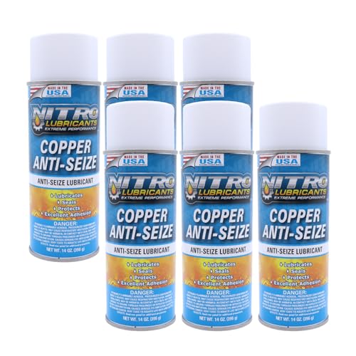 Nitro Lubricants High-Temp Copper Anti-Seize Spray Lubricant 14 oz (6-Pk)