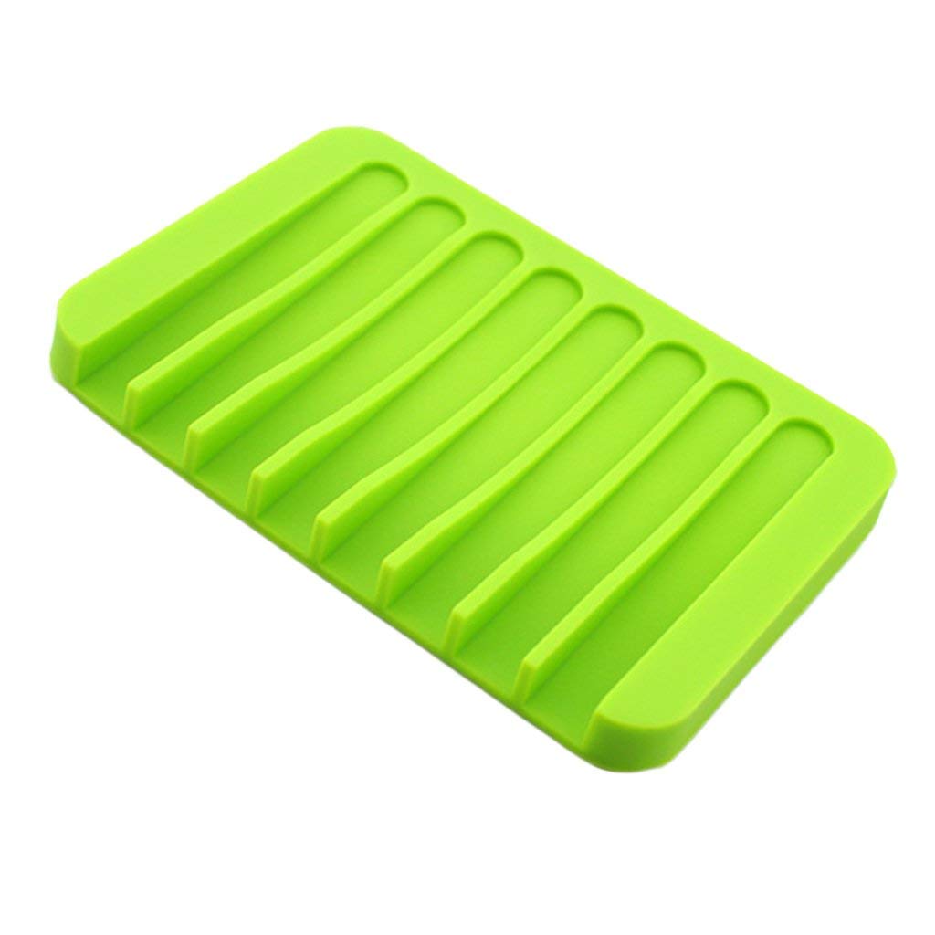 TASKHOUSE Soap Dish Easy Cleaning Shower Waterfall Soap Tray Soap Saver Flexible Silicone Soap Holder for Bathroom Kitchen Sink Counter Top Keep Soap Bars Dry (Pack of 3_Green) (B0BYYY8WW2) Amazon Price History, Amazon Price Tracker