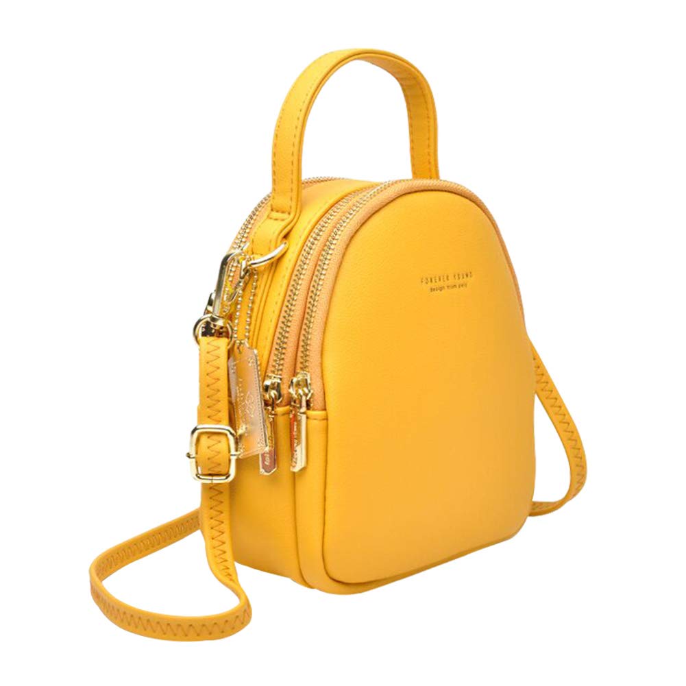 AeequeDamen Ruckscke Mini, 3 Reiverschluss Universal Kunstleder Kleiner Tasche fr Mdchen Frauen,Gro Kapazitt Multifunction Klein Umhngetasche und Handtasche fr Party/Reise