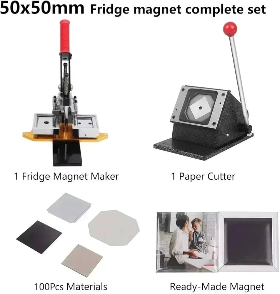 DIY magnetyczny przycisk do robienia odznaki do niestandardowych magnesów na lodówkę i pinów