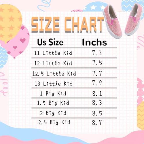 Girls Sparkle Slip-on Shoes Toddlers Canvas Sneakers Light Weight Comfortable Causal Running Shoes Skin-Friendly2