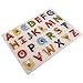 jojofuny 1 Juego de Rompecabezas del Alfabeto de Madera Rompecabezas de Clavija para Niños Pequeños Rompecabezas de Aprendizaje de La Letra ABC Tablero de Juguetes Educativos de