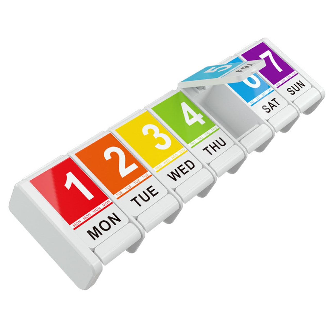 GEDRACKPMYN Pill Box Organiser 7 Day, Daily Pill Case Container, Portable Weekly Pill Box for Vitamins Supplements Fish Oil & Arthritis Friendly