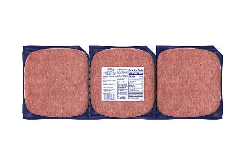All Natural 93% Lean 7% Fat Lean Ground Turkey , 93% lean ground turkey meat the star of your favorite recipe for a low-fat, gluten-free meal. Always tender and juicy , With 19 grams of protein per serving , Enjoy this family-sized package of fresh turkey meat all year long for family dinners, party appetizers or grilled lunches 3 Pouches .. [ 64 oz , 4 Pound ]