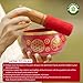 Nature’s Own Buddhist Tibetan Singing Bowl for Meditation - Authentic Metal OM Sound Bowl, Tibetan Prayer Instrument with Wooden Stick, Red 3.5 Inches - Deep Resonance for Healing & Relaxation
