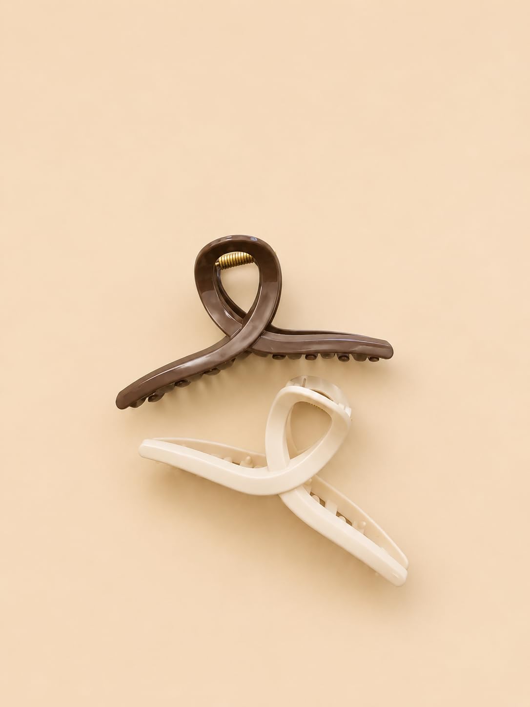 Opal Designs Hair Claw Clips for Women Girls/ hair cluthcers for women –2 Pcs Large Strong Hold Clamps for Thick Thin Hair, Matte Nonslip Jaw Clips, Neutral Butterfly Claw, Styling, Hair Accessories, Ponytail Holder, Multicolor-image-27