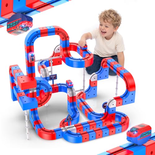 Betheaces 137PCS Electric Train Track Set for Kids 3 4 5 6 7 8 Years Old