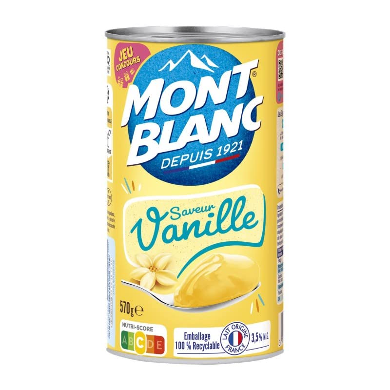 MONT BLANC - Crème Dessert Vanille 570G - Lot De 4
