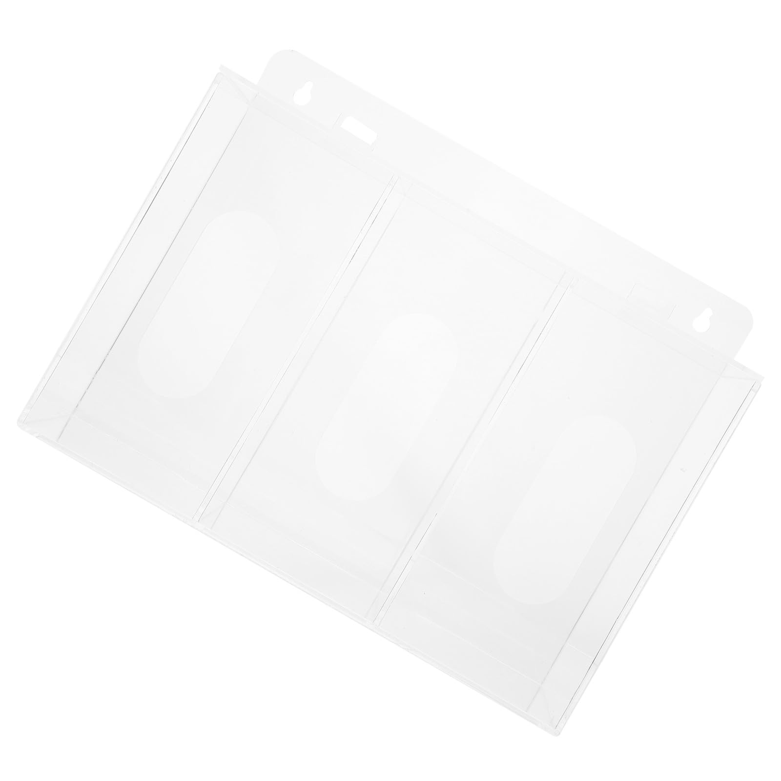 Gatuida Boîte Murale en Acrylique Transparente à 3 Compartiments pour Moufles et Masques Distributeur Mural Compact et Solide Support de Rangement pour Laboratoire et Espace