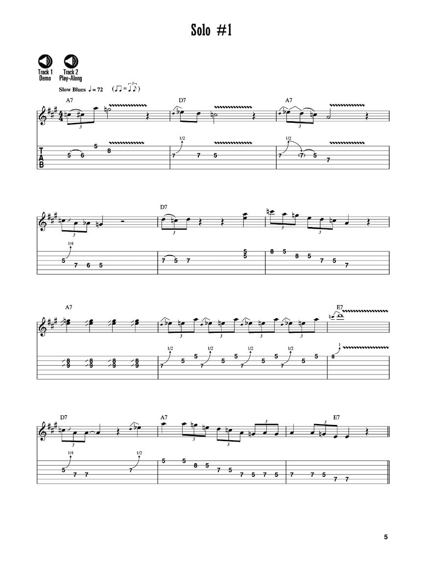 12-Bar Blues Solos: 25 Authentic Leads Arranged for Guitar in Standard Notation & Tablature Book/Online Audio - Image 5