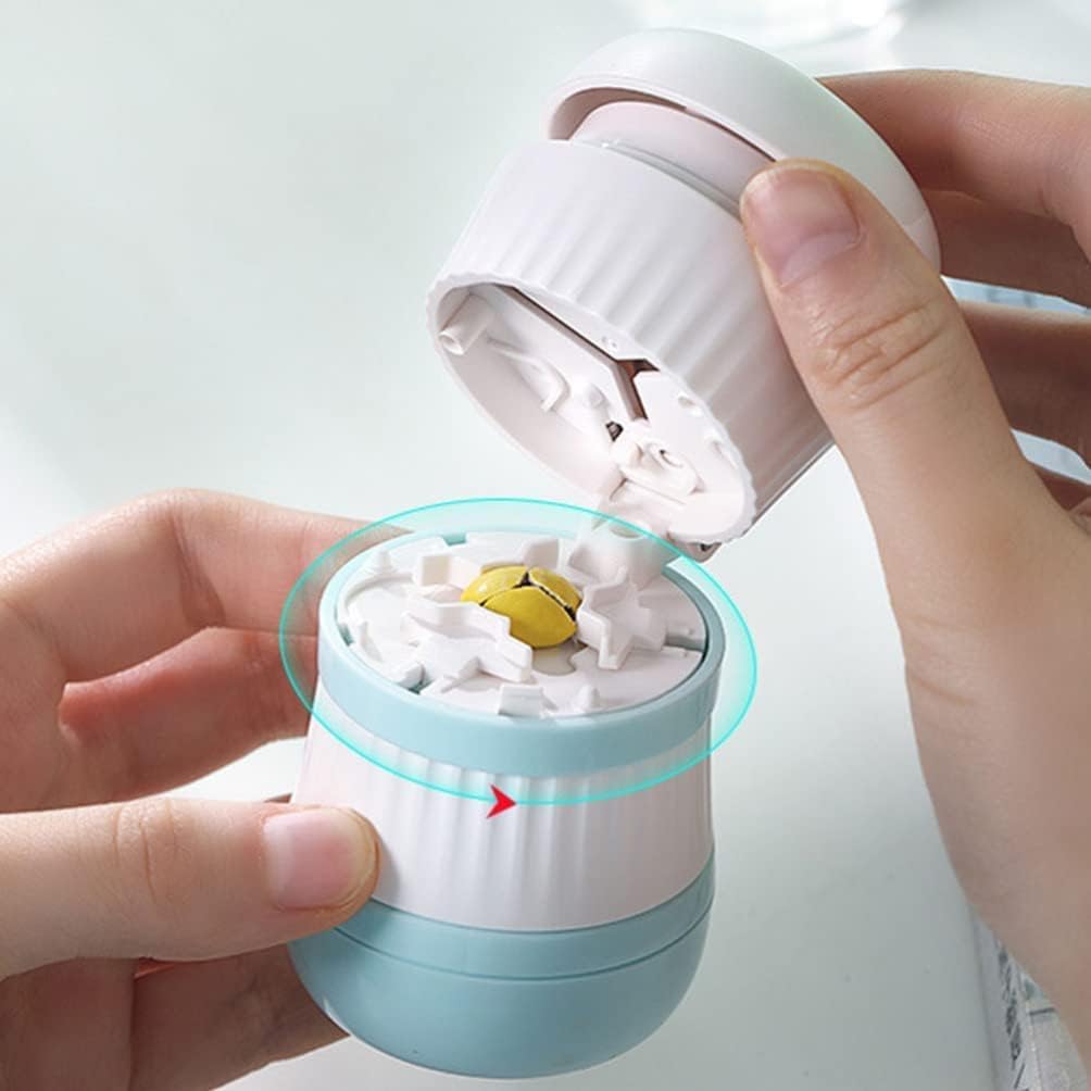 1/3 Medicine Cutter, 1/2 Medicine Cutter, Pill Grinder, Pill Crusher, Large and Small Pill Divider (Gray)