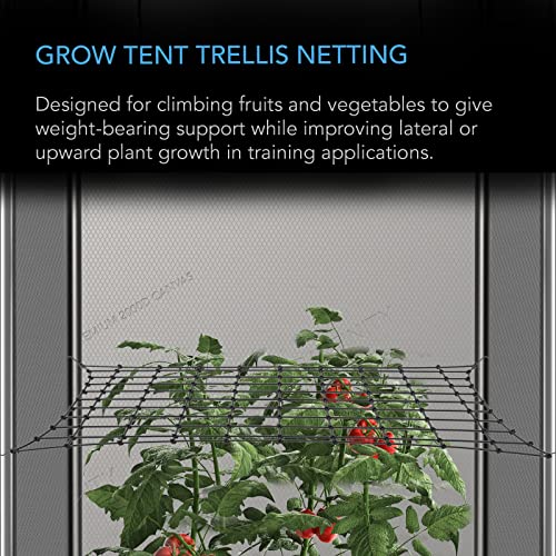 Ac Infinity Grow Tent Trellis Netting 4X4', Heavy-Duty Elastic Plant Net With Steel Hooks, Flexible Hydroponics Support For Grow Tents, Gardening, And Horticulture #TOP1