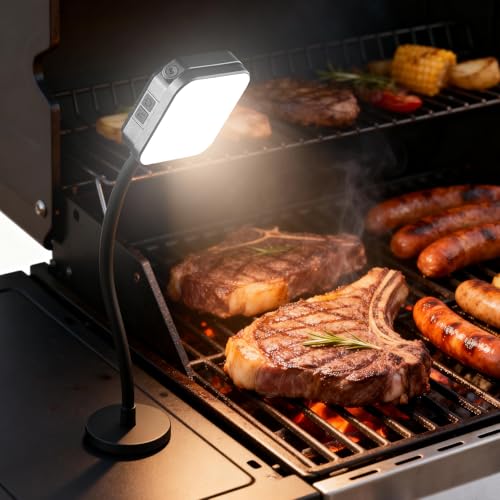 Ultra-Bright Magnetic Grill Lights for Outdoor Grill Rechargeable Grill Light Waterproof BBQ Light for Grill 360 Rotate Camping Lights BBQ Accessory Gift for Men