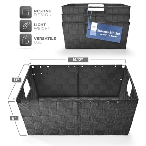 Sorbus-Set-of-3-Large-Woven-Storage-Baskets--Mesh-Hand-Woven-Baskets-for-Organizing-Fabric-Storage-Bins-for-Linen-Closet-Organizer-Storage-Baskets-for-Shelves-and-Home-Organization-Black