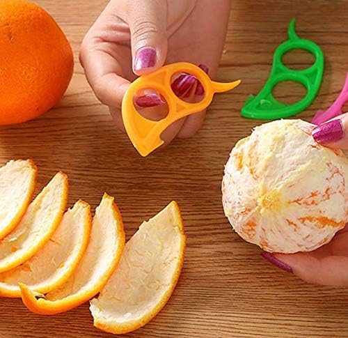 Miniatura 5 de 10 piezas de herramienta para pelar cítricos naranjas, fácil de abrir cítricos, limón y cáscara de cítricos para peladores de frutas, herramienta de