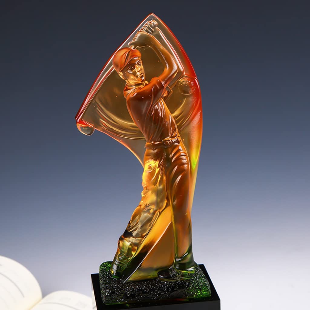 Pokale, Medaillen Auszeichnungen Trophäe Für Lauf-, Tennis- Und Golfwettbewerb Campus Games Awards Preise Trophäe Trophäe des Ehrenmeisters Gravur Trophäe Pokale (Color : Golf, S : 9 * 24.5cm)