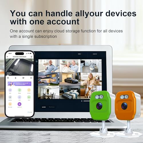 2-Pack 1080P WiFi Security Cameras with Motion Detection - $20.98