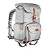 Produktbild Mantona Luis junior Retro Fotorucksack (mit Echtleder-Applikationen, inkl. Regenschutzhülle, flexible Einteilung und Tablet-Fach für 1x DSLR-Kamera, 1-2 Objektive und diverses Fotozubehör) grau
