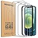 Kiewhay Pellicola Protettiva Compatibile con iPhone 12/ iPhone 12 Pro Vetro Temperato 6,1'', [9H Durezza] [No Bolle] [with Telaio di Installazione] HD Pellicola Vetro per iPhone 12 Pro - 3 Pezzi