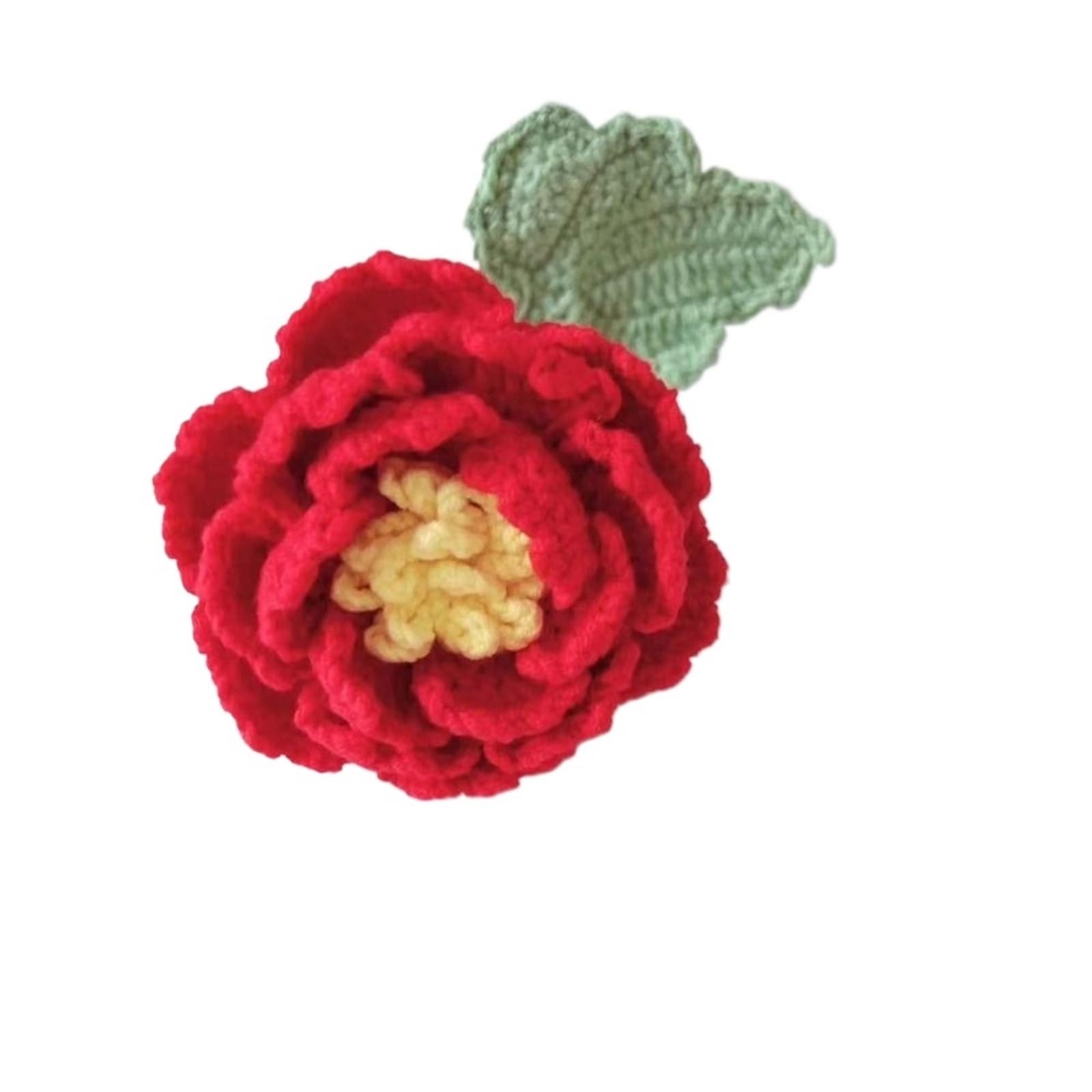 ZHSOAO 2pcs Handmade Crochet Peony Bouquet Wool Hand-woven Woven Flowere Simulation Flower Artificial for Weddings Birthdays(Color5)