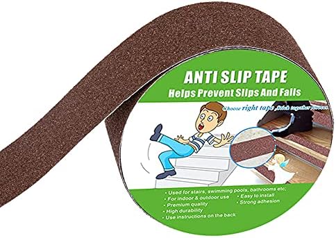 Anti Slip Tape, High Traction, Strong Grip Abrasive, Not Easy Leaving Adhesive Residue, Indoor & Outdoor (100MM Width x 5M Long, Black)